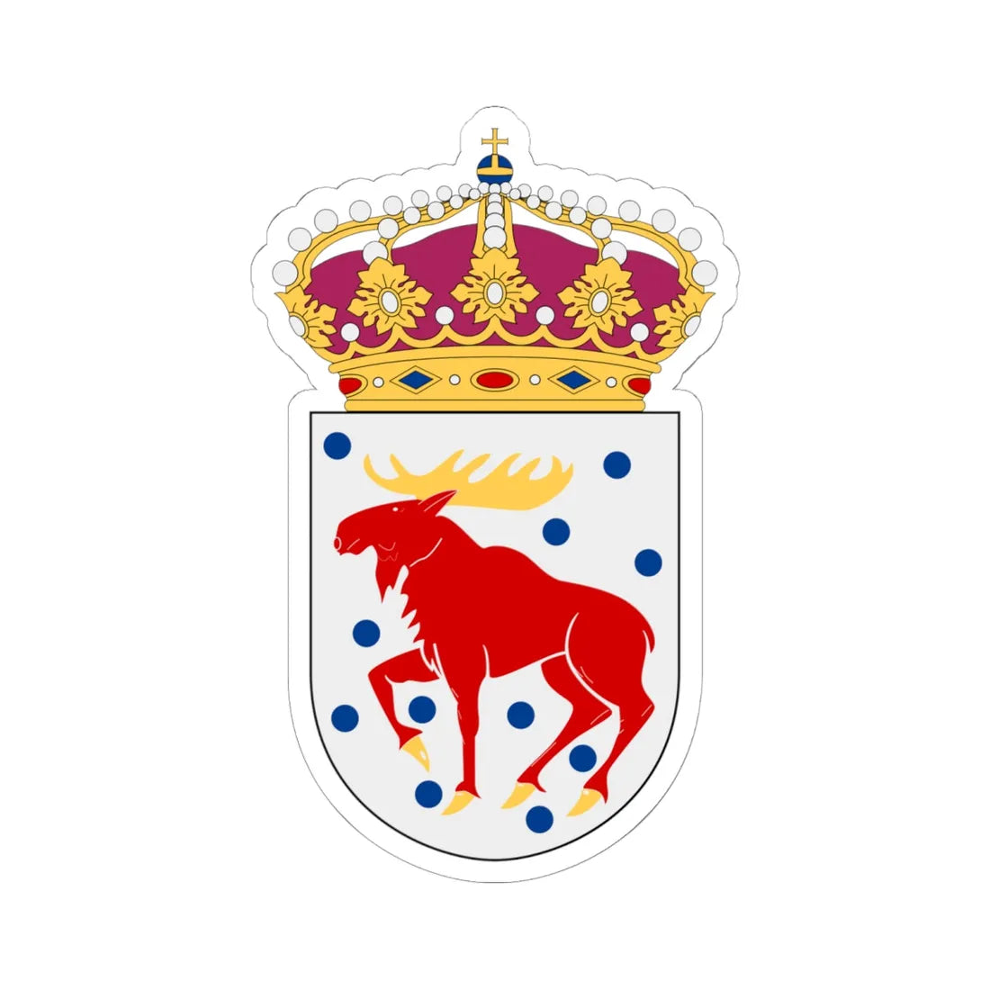 HMS Gästrikland vapen (Sweden) (Coat of Arms) STICKER Vinyl Kiss-Cut Decal - The Sticker Space