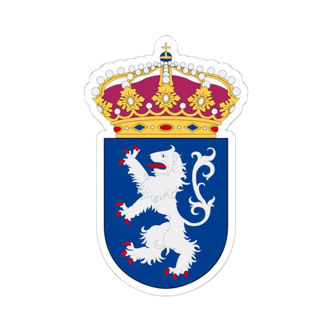 HMS Halland vapen (Sweden) (Coat of Arms) STICKER Vinyl Kiss-Cut Decal 6 Inch White - The Sticker Space