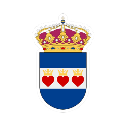 HMS Halmstad vapen (Sweden) (Coat of Arms) STICKER Vinyl Kiss-Cut Decal 2 Inch White - The Sticker Space