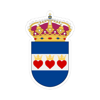 HMS Halmstad vapen (Sweden) (Coat of Arms) STICKER Vinyl Kiss-Cut Decal 4 Inch White - The Sticker Space
