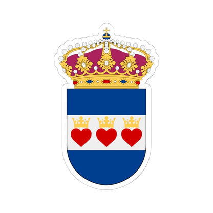 HMS Halmstad vapen (Sweden) (Coat of Arms) STICKER Vinyl Kiss-Cut Decal 6 Inch White - The Sticker Space