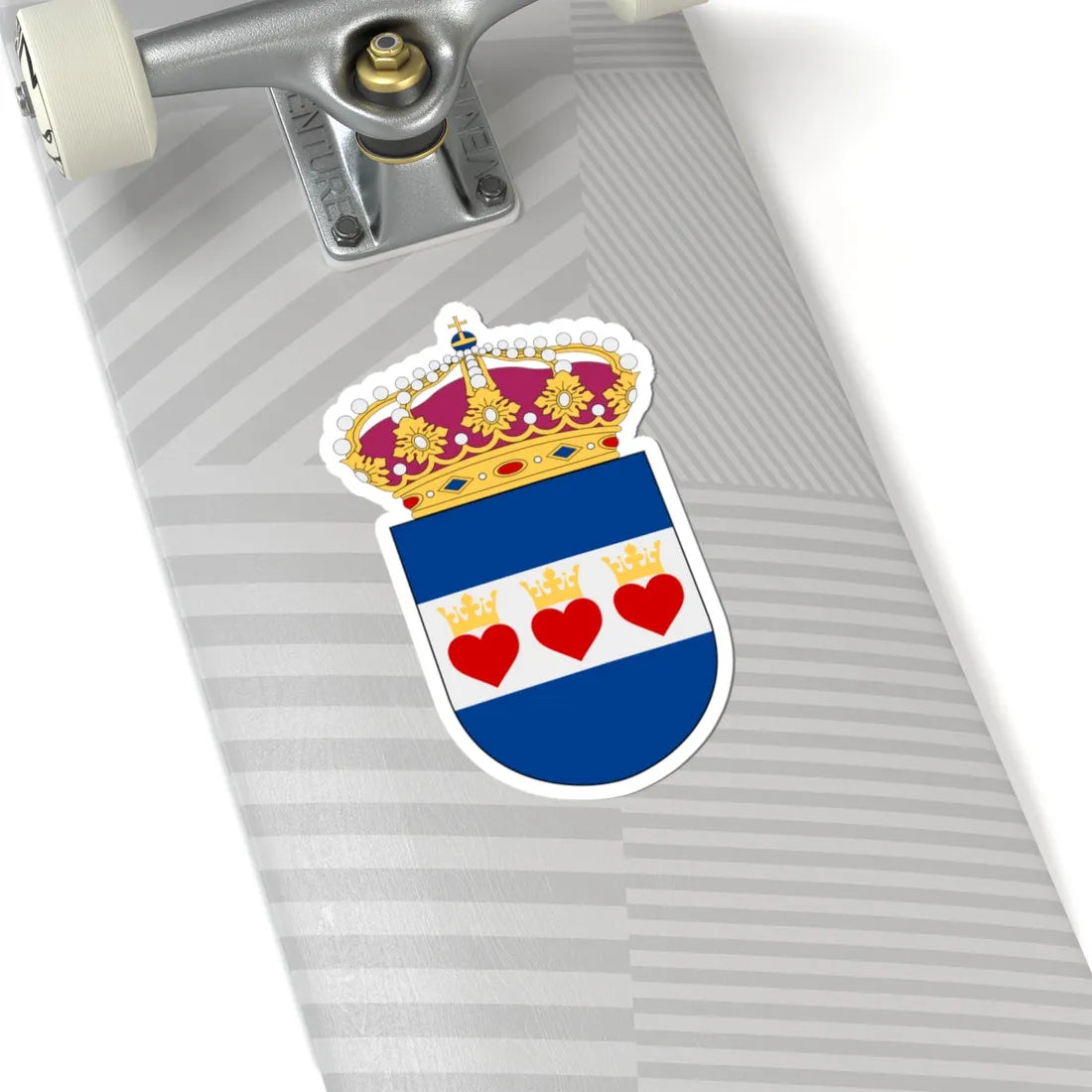HMS Halmstad vapen (Sweden) (Coat of Arms) STICKER Vinyl Kiss-Cut Decal - The Sticker Space