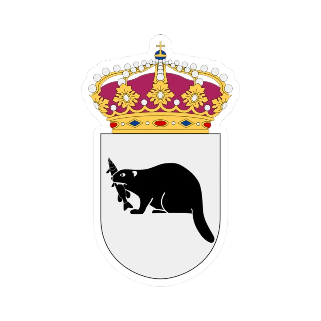 HMS Härnösand vapen (Sweden) (Coat of Arms) STICKER Vinyl Kiss-Cut Decal 2 Inch White - The Sticker Space