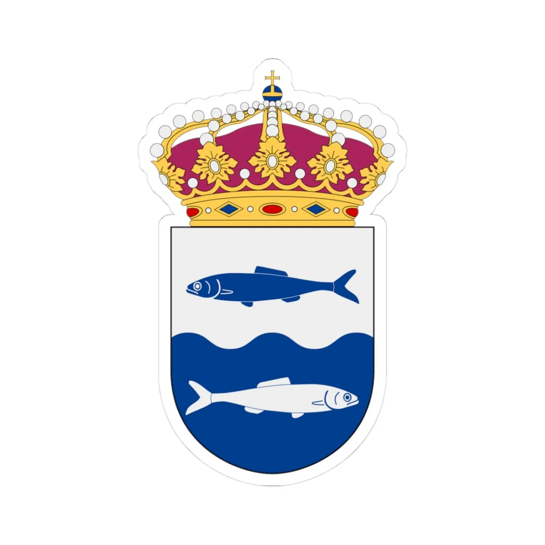 HMS Iggö vapen (Sweden) (Coat of Arms) STICKER Vinyl Kiss-Cut Decal 3 Inch White - The Sticker Space