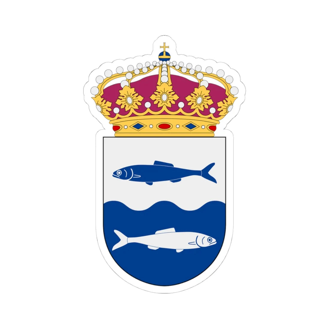 HMS Iggö vapen (Sweden) (Coat of Arms) STICKER Vinyl Kiss-Cut Decal 4 Inch White - The Sticker Space