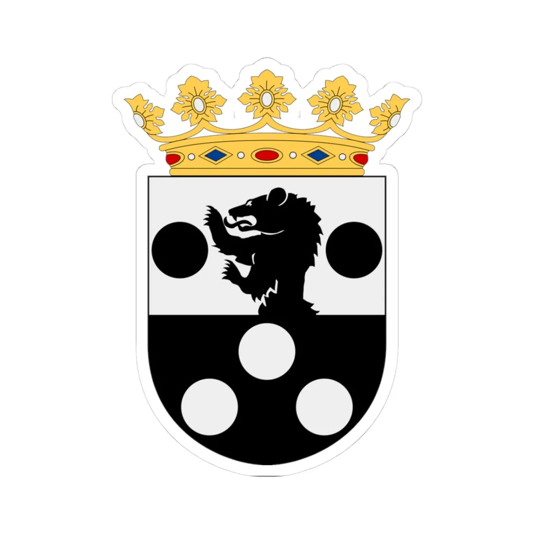 HMS Jacob Bagge vapen (Sweden) (Coat of Arms) STICKER Vinyl Kiss-Cut Decal 3 Inch White - The Sticker Space