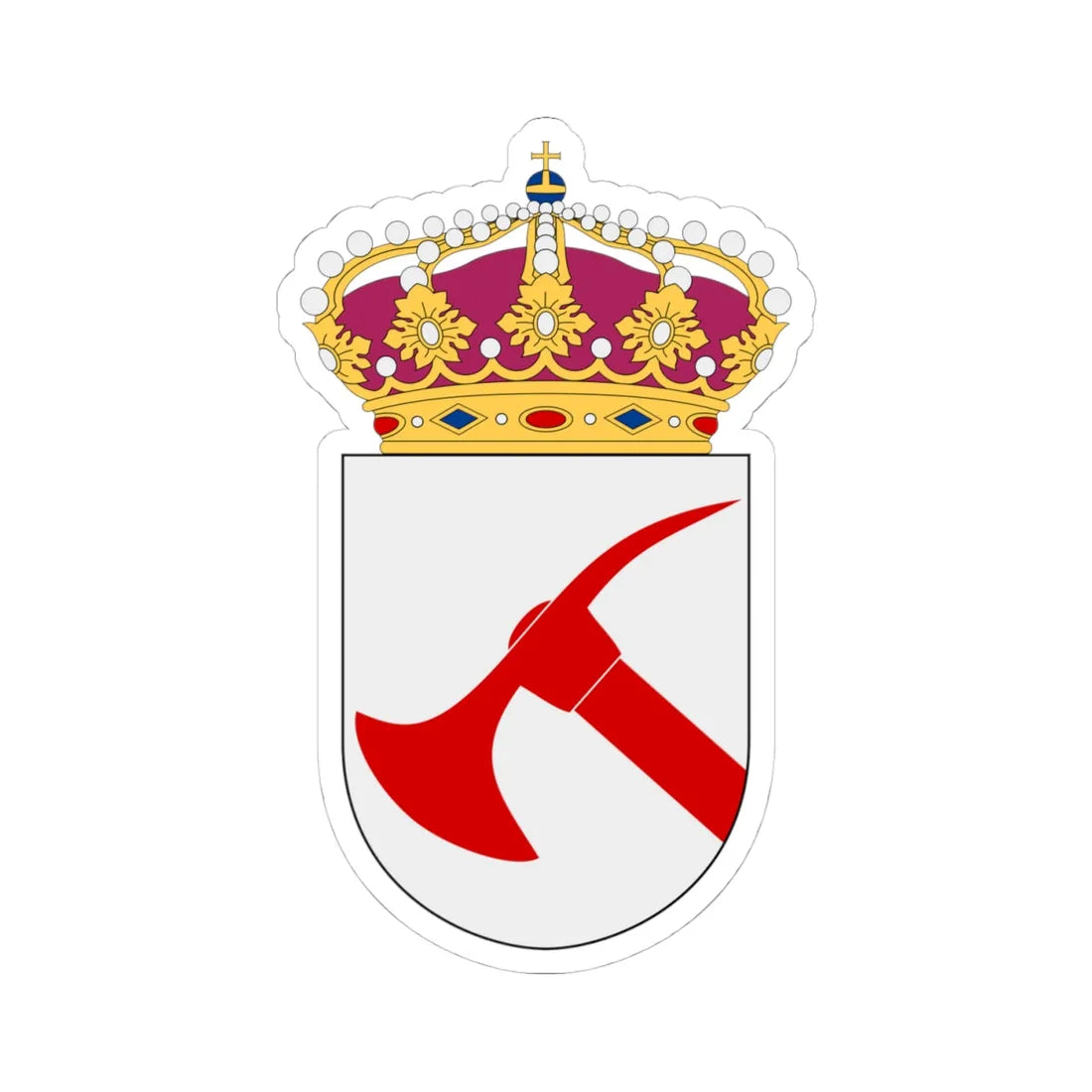 HMS Kaparen vapen (Sweden) (Coat of Arms) STICKER Vinyl Kiss-Cut Decal 4 Inch White - The Sticker Space