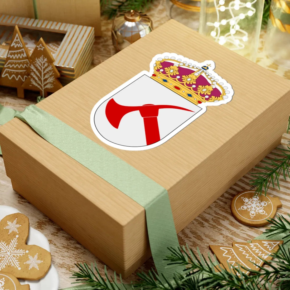 HMS Kaparen vapen (Sweden) (Coat of Arms) STICKER Vinyl Kiss-Cut Decal - The Sticker Space