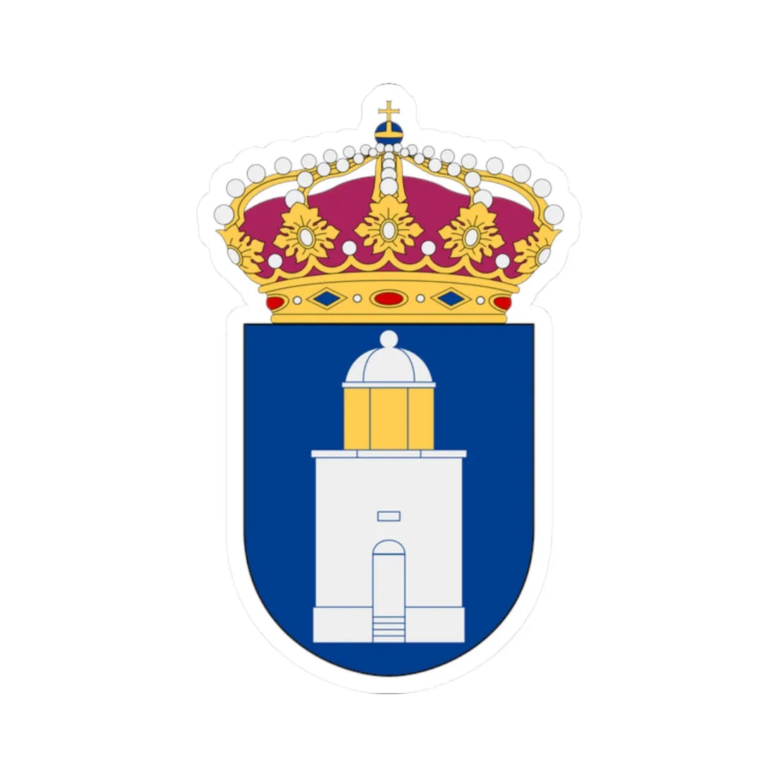 HMS Koster vapen (Sweden) (Coat of Arms) STICKER Vinyl Kiss-Cut Decal 2 Inch White - The Sticker Space