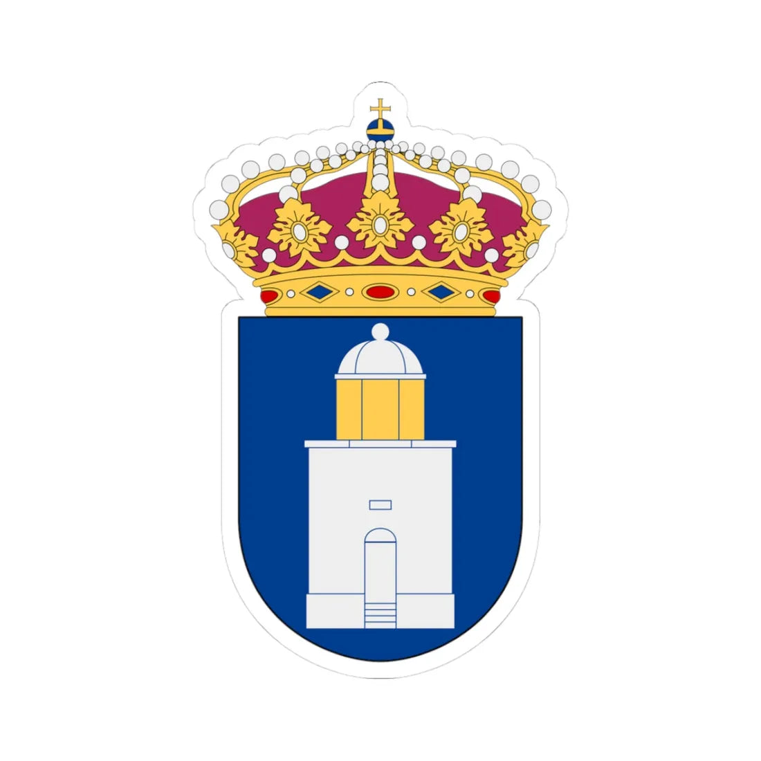 HMS Koster vapen (Sweden) (Coat of Arms) STICKER Vinyl Kiss-Cut Decal 3 Inch White - The Sticker Space