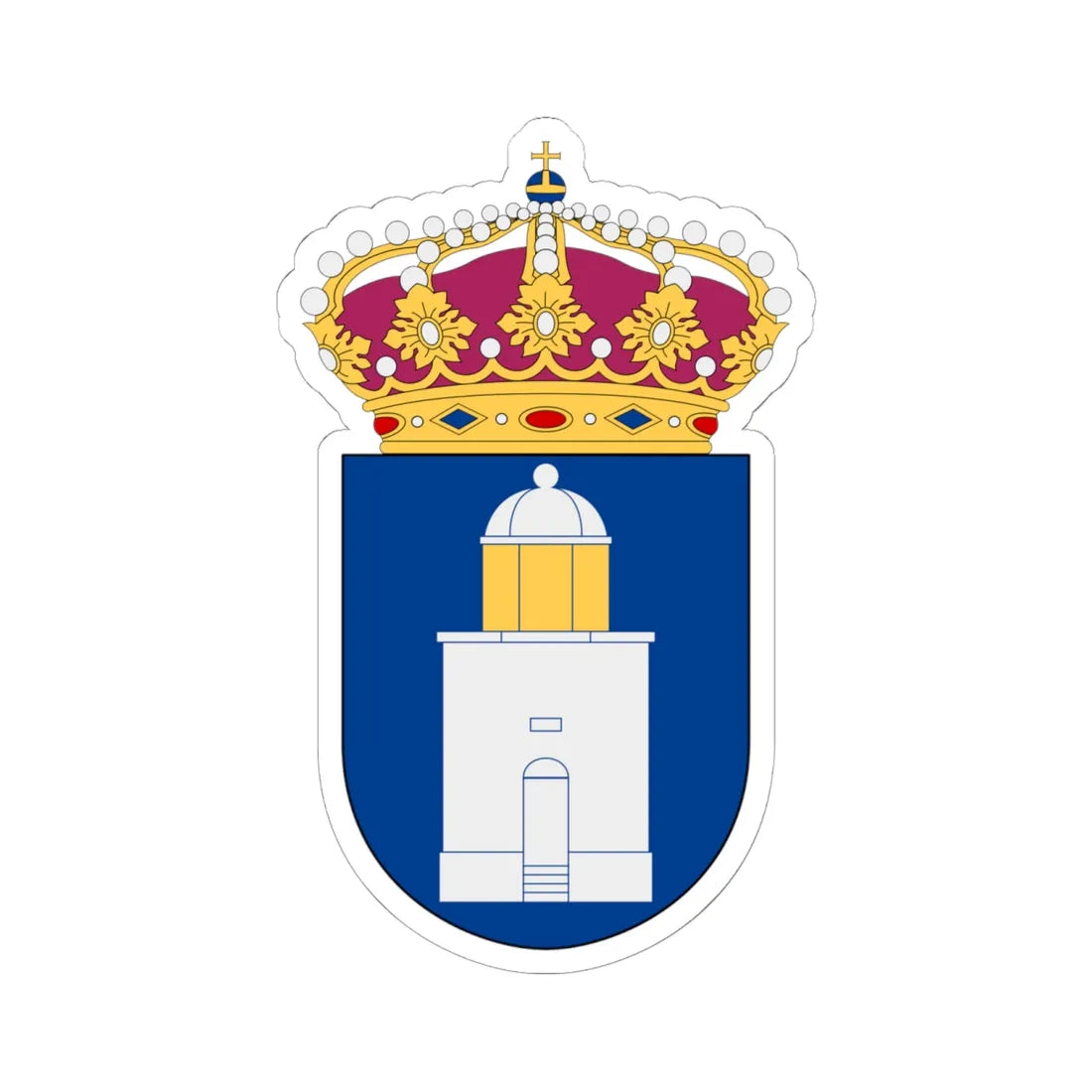 HMS Koster vapen (Sweden) (Coat of Arms) STICKER Vinyl Kiss-Cut Decal 6 Inch White - The Sticker Space