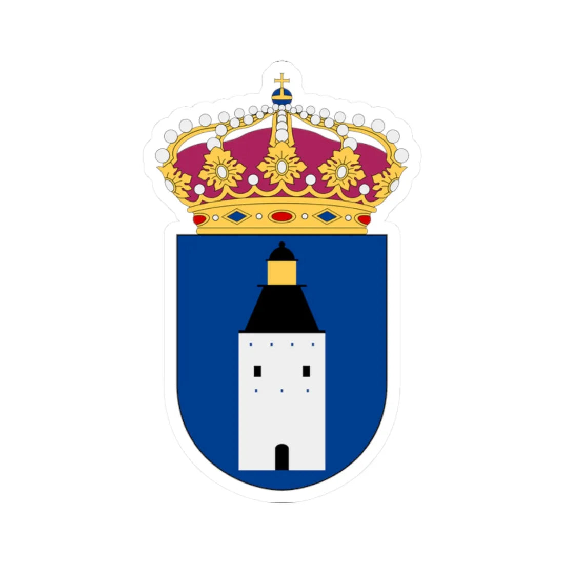 HMS Landsort vapen (Sweden) (Coat of Arms) STICKER Vinyl Kiss-Cut Decal 2 Inch White - The Sticker Space