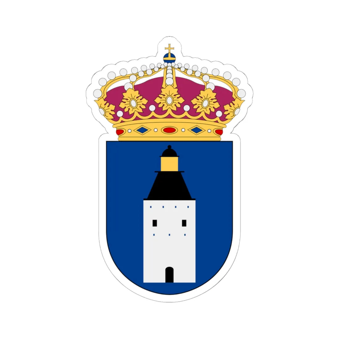 HMS Landsort vapen (Sweden) (Coat of Arms) STICKER Vinyl Kiss-Cut Decal 6 Inch White - The Sticker Space