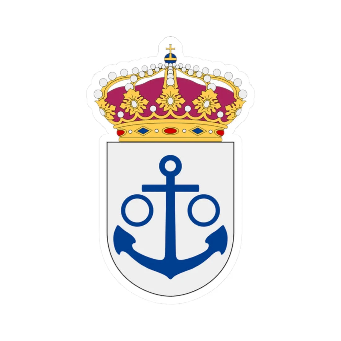 HMS Älvsnabben vapen (Sweden) (Coat of Arms) STICKER Vinyl Kiss-Cut Decal 2 Inch White - The Sticker Space