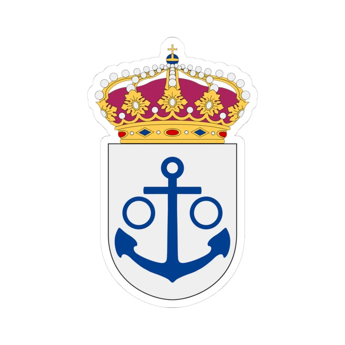 HMS Älvsnabben vapen (Sweden) (Coat of Arms) STICKER Vinyl Kiss-Cut Decal 3 Inch White - The Sticker Space