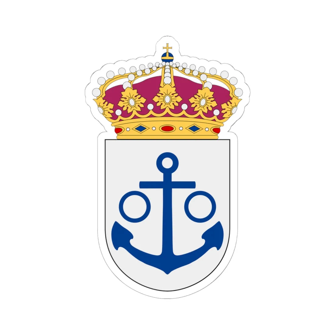 HMS Älvsnabben vapen (Sweden) (Coat of Arms) STICKER Vinyl Kiss-Cut Decal 6 Inch White - The Sticker Space