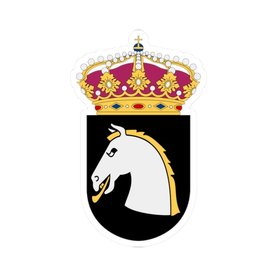 HMS Magne vapen (Sweden) (Coat of Arms) STICKER Vinyl Kiss-Cut Decal 2 Inch White - The Sticker Space