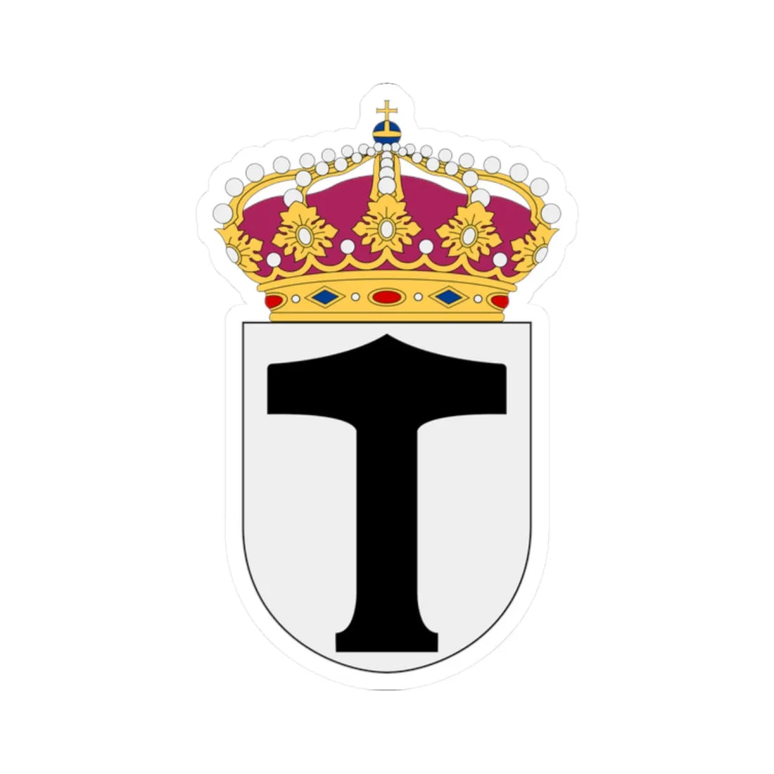 HMS Mjölner 32 vapen (Sweden) (Coat of Arms) STICKER Vinyl Kiss-Cut Decal 2 Inch White - The Sticker Space
