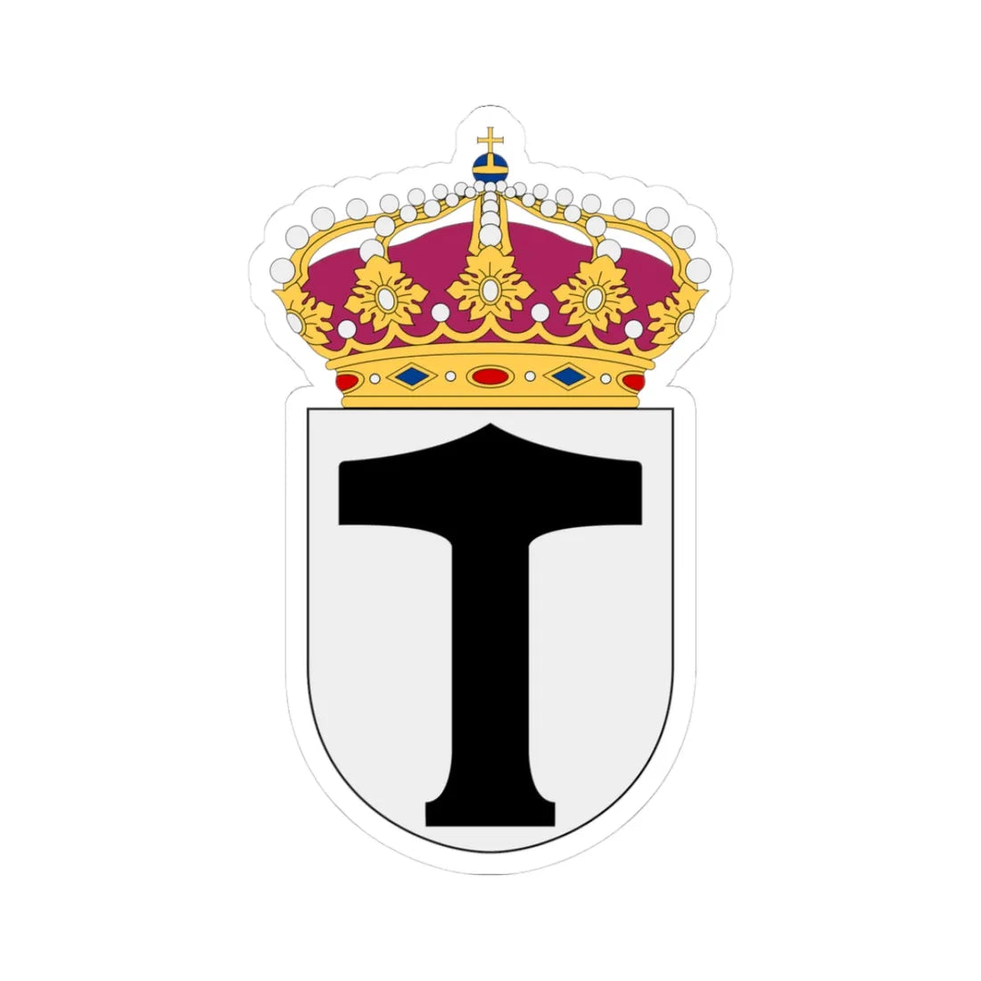 HMS Mjölner 32 vapen (Sweden) (Coat of Arms) STICKER Vinyl Kiss-Cut Decal 3 Inch White - The Sticker Space