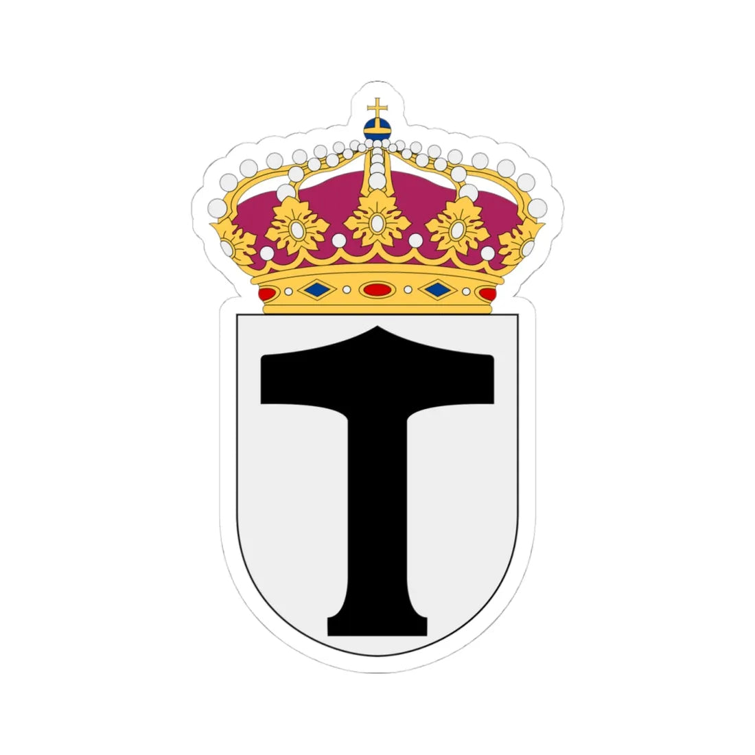HMS Mjölner 32 vapen (Sweden) (Coat of Arms) STICKER Vinyl Kiss-Cut Decal 4 Inch White - The Sticker Space
