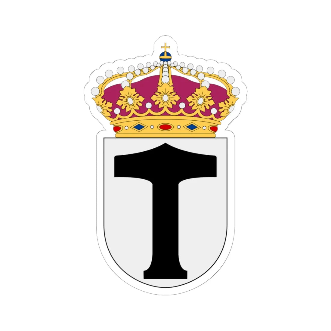 HMS Mjölner 32 vapen (Sweden) (Coat of Arms) STICKER Vinyl Kiss-Cut Decal 6 Inch White - The Sticker Space