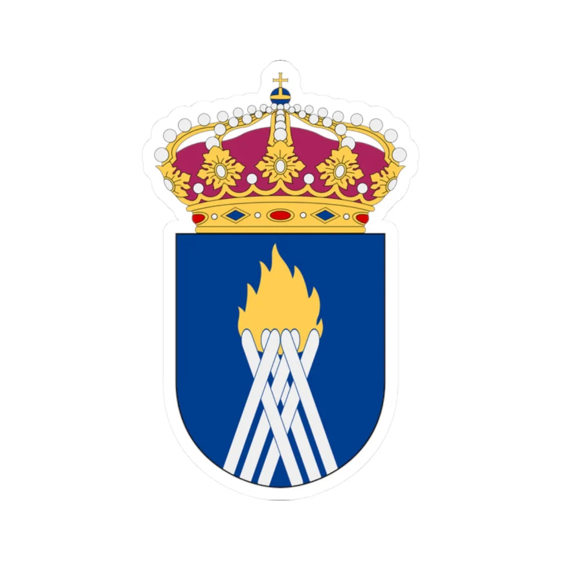 HMS Nämdö vapen (Sweden) (Coat of Arms) STICKER Vinyl Kiss-Cut Decal 2 Inch White - The Sticker Space