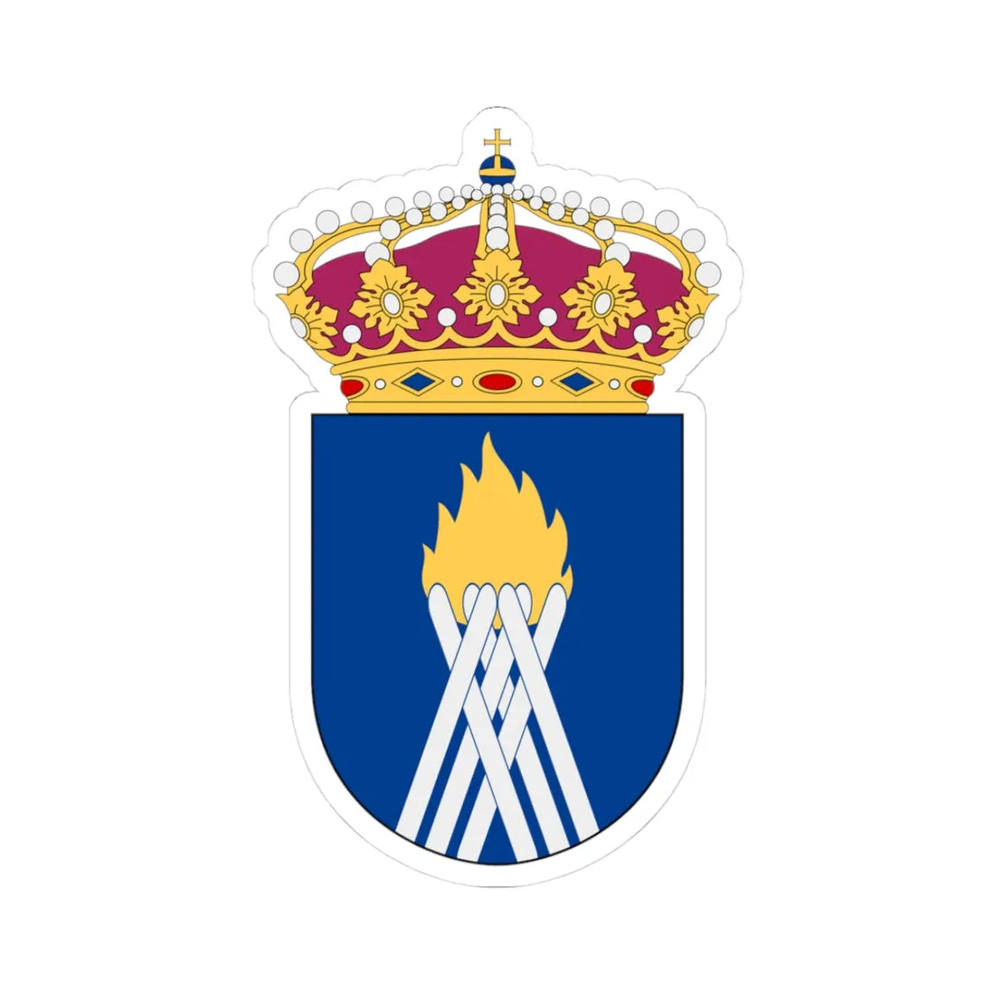 HMS Nämdö vapen (Sweden) (Coat of Arms) STICKER Vinyl Kiss-Cut Decal 3 Inch White - The Sticker Space