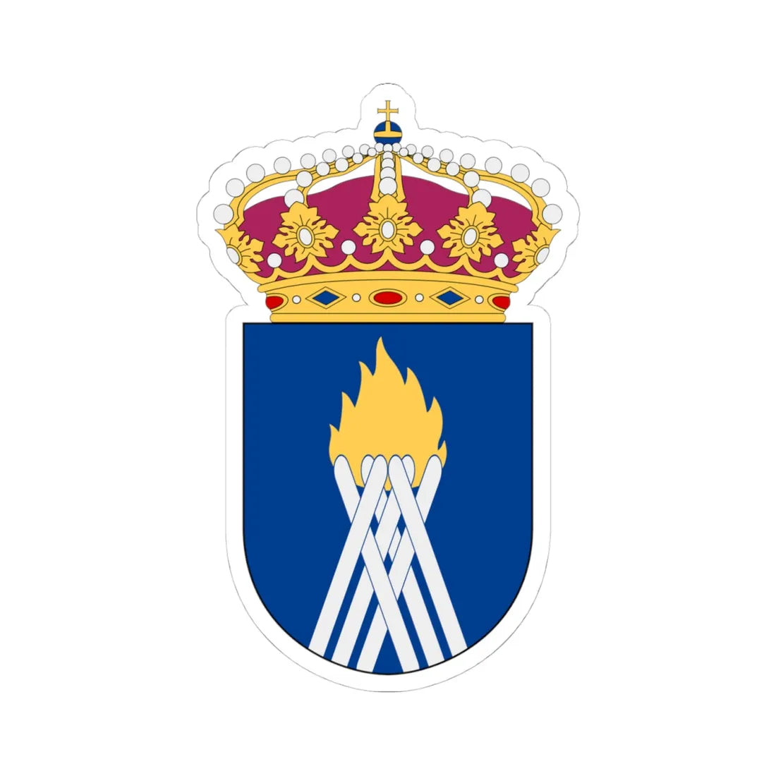 HMS Nämdö vapen (Sweden) (Coat of Arms) STICKER Vinyl Kiss-Cut Decal 4 Inch White - The Sticker Space