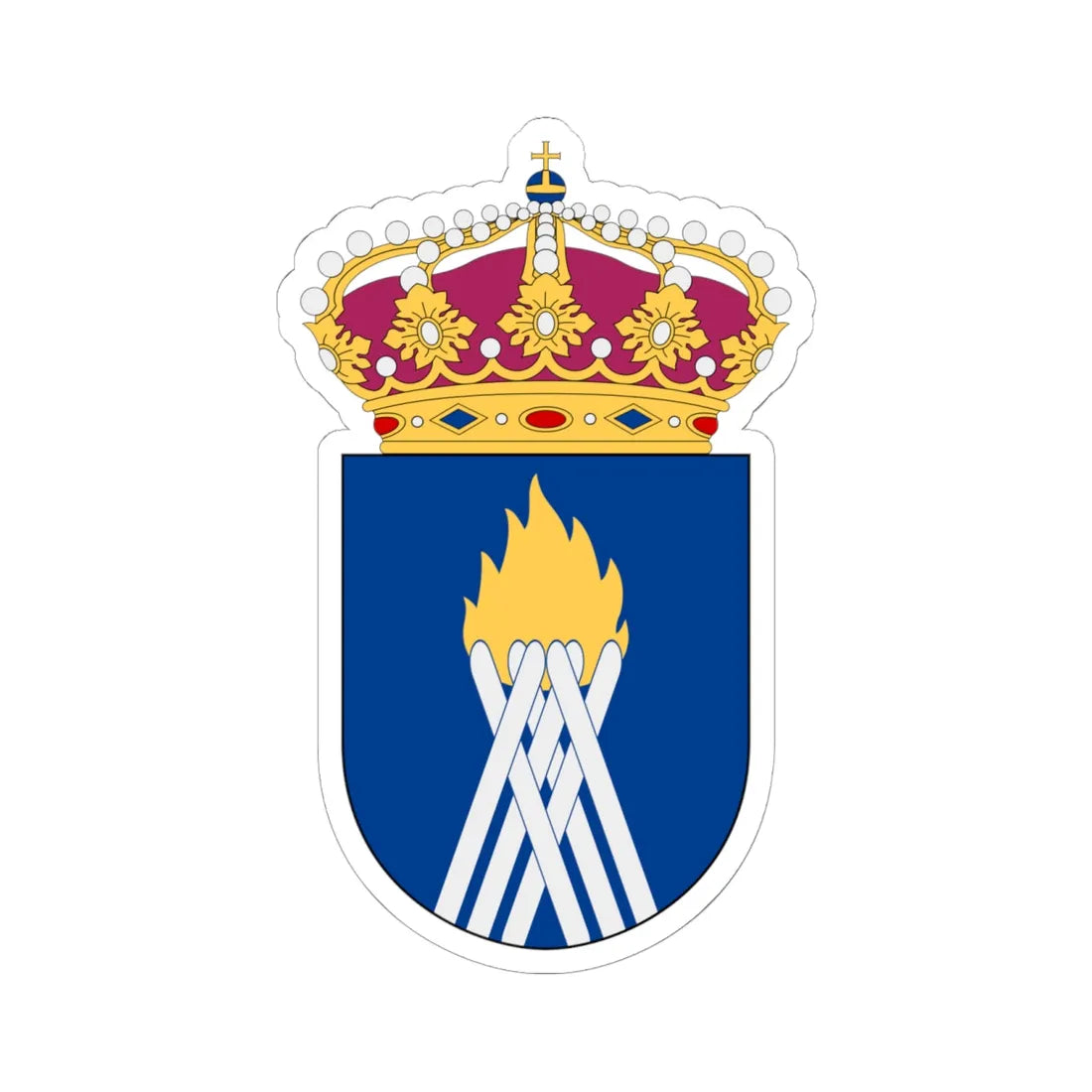 HMS Nämdö vapen (Sweden) (Coat of Arms) STICKER Vinyl Kiss-Cut Decal 6 Inch White - The Sticker Space