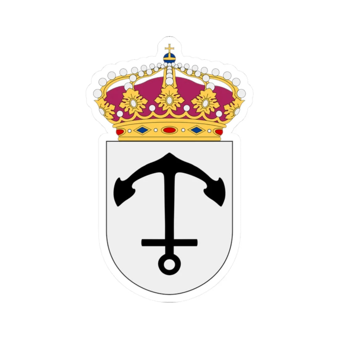 HMS Norrtälje vapen (Sweden) (Coat of Arms) STICKER Vinyl Kiss-Cut Decal 2 Inch White - The Sticker Space