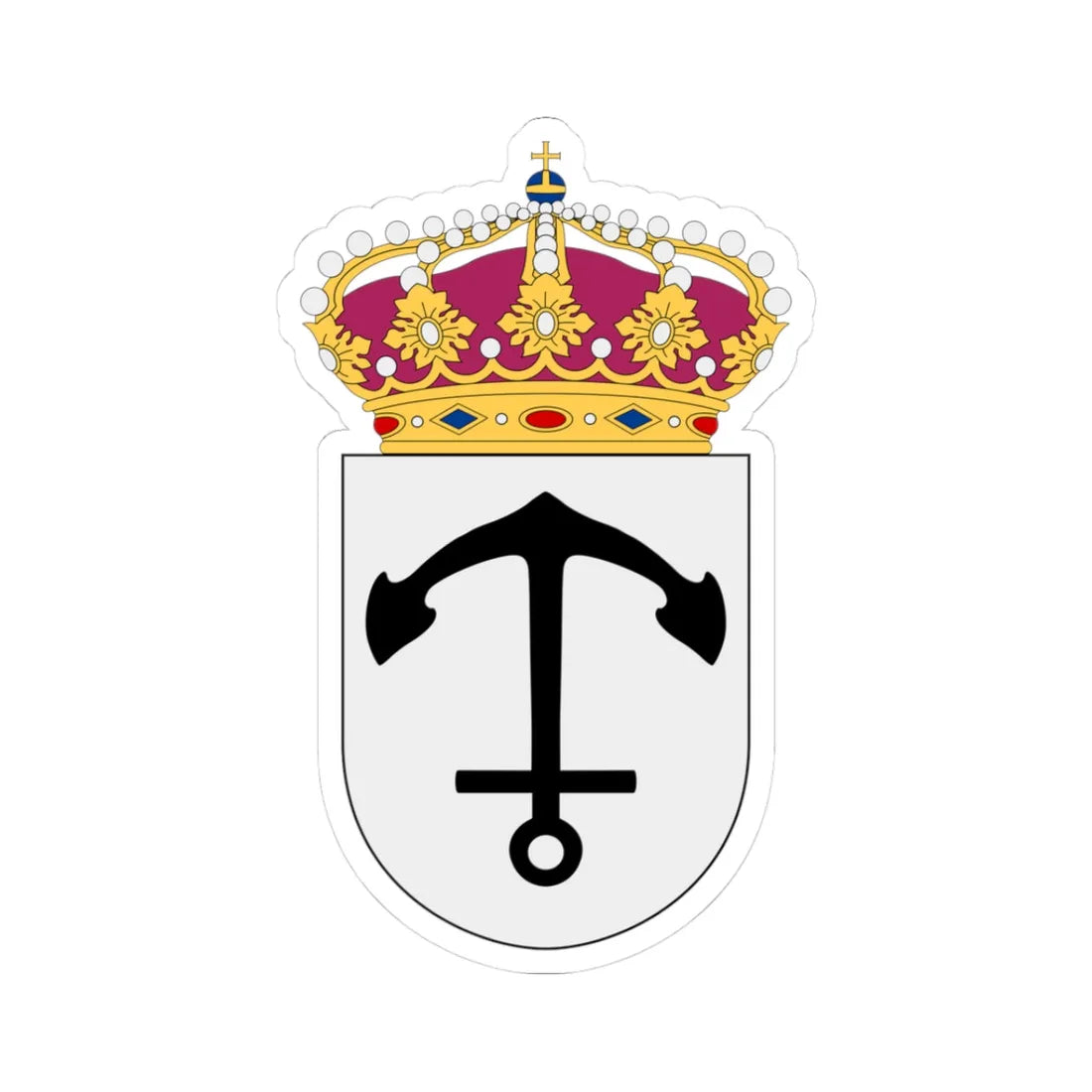 HMS Norrtälje vapen (Sweden) (Coat of Arms) STICKER Vinyl Kiss-Cut Decal 3 Inch White - The Sticker Space