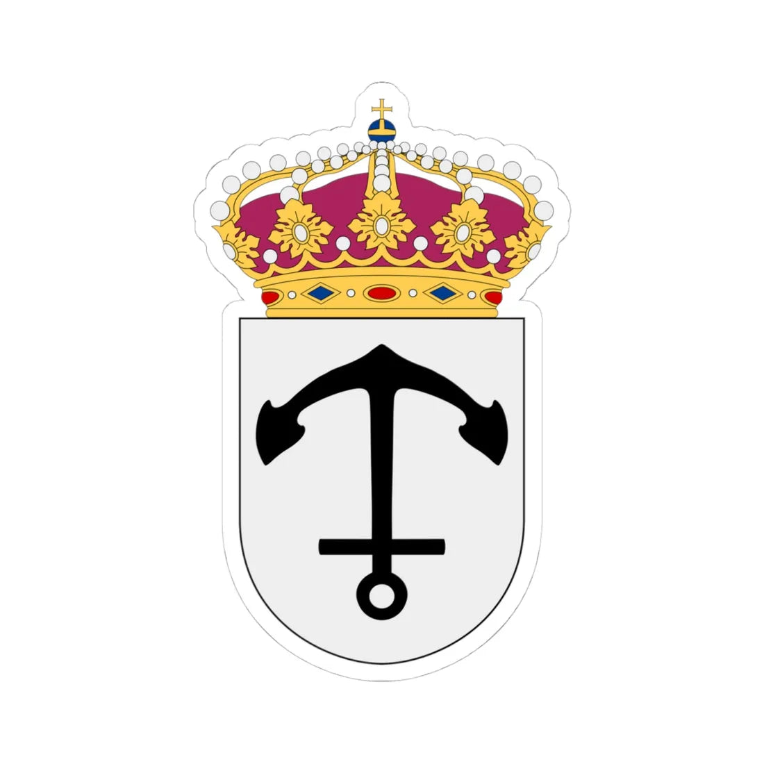 HMS Norrtälje vapen (Sweden) (Coat of Arms) STICKER Vinyl Kiss-Cut Decal 4 Inch White - The Sticker Space