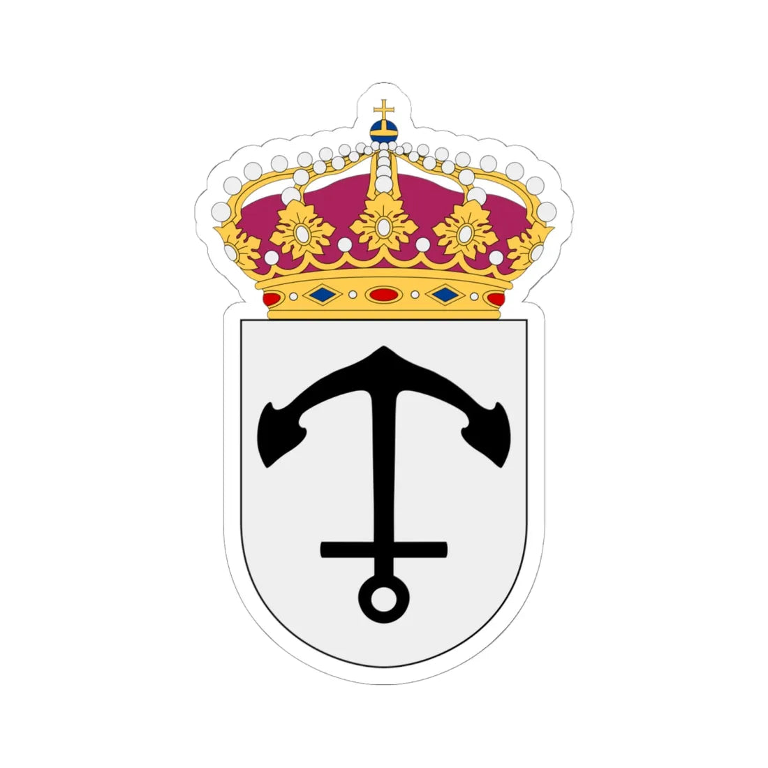 HMS Norrtälje vapen (Sweden) (Coat of Arms) STICKER Vinyl Kiss-Cut Decal 6 Inch White - The Sticker Space