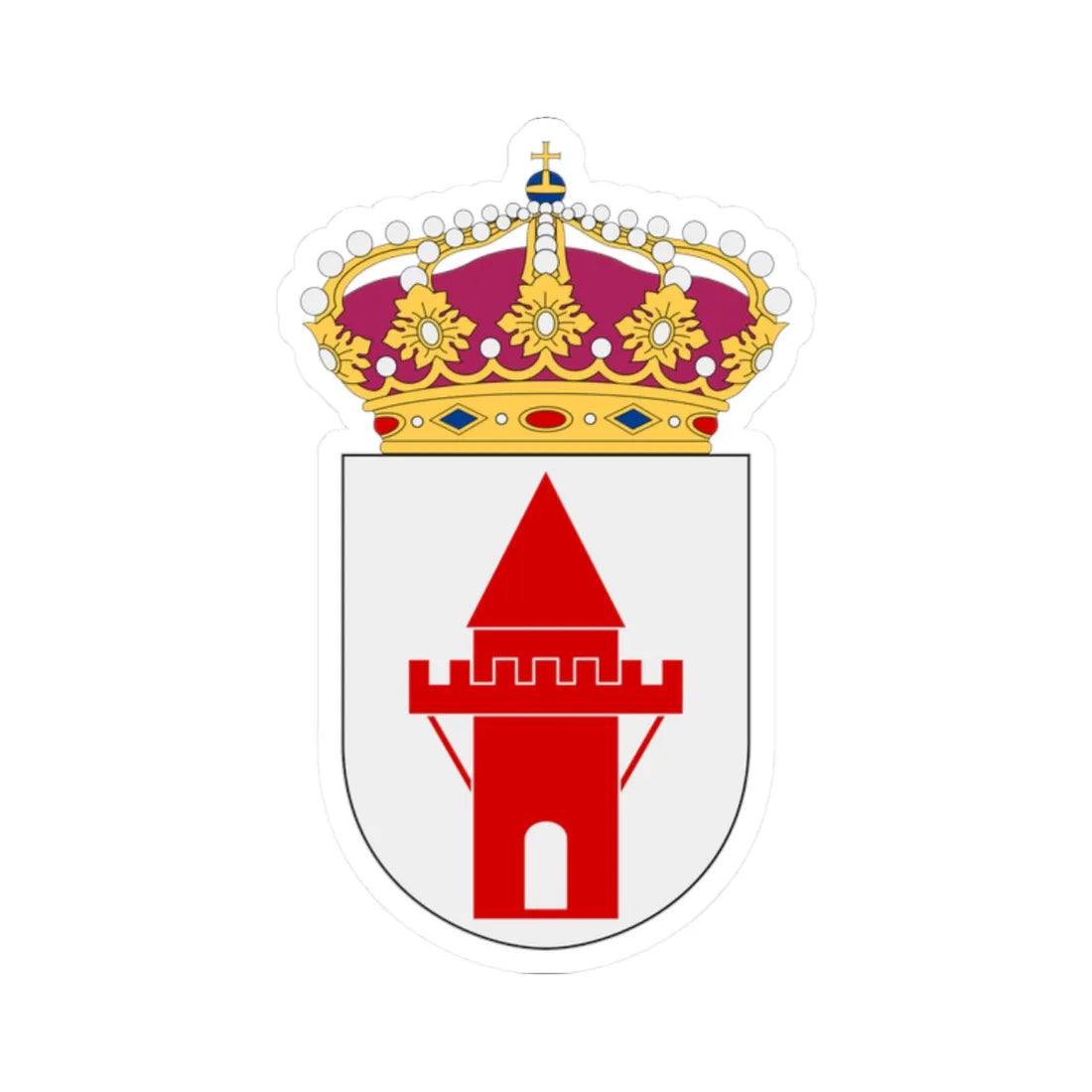 HMS Nyköping vapen (Sweden) (Coat of Arms) STICKER Vinyl Kiss-Cut Decal 2 Inch White - The Sticker Space