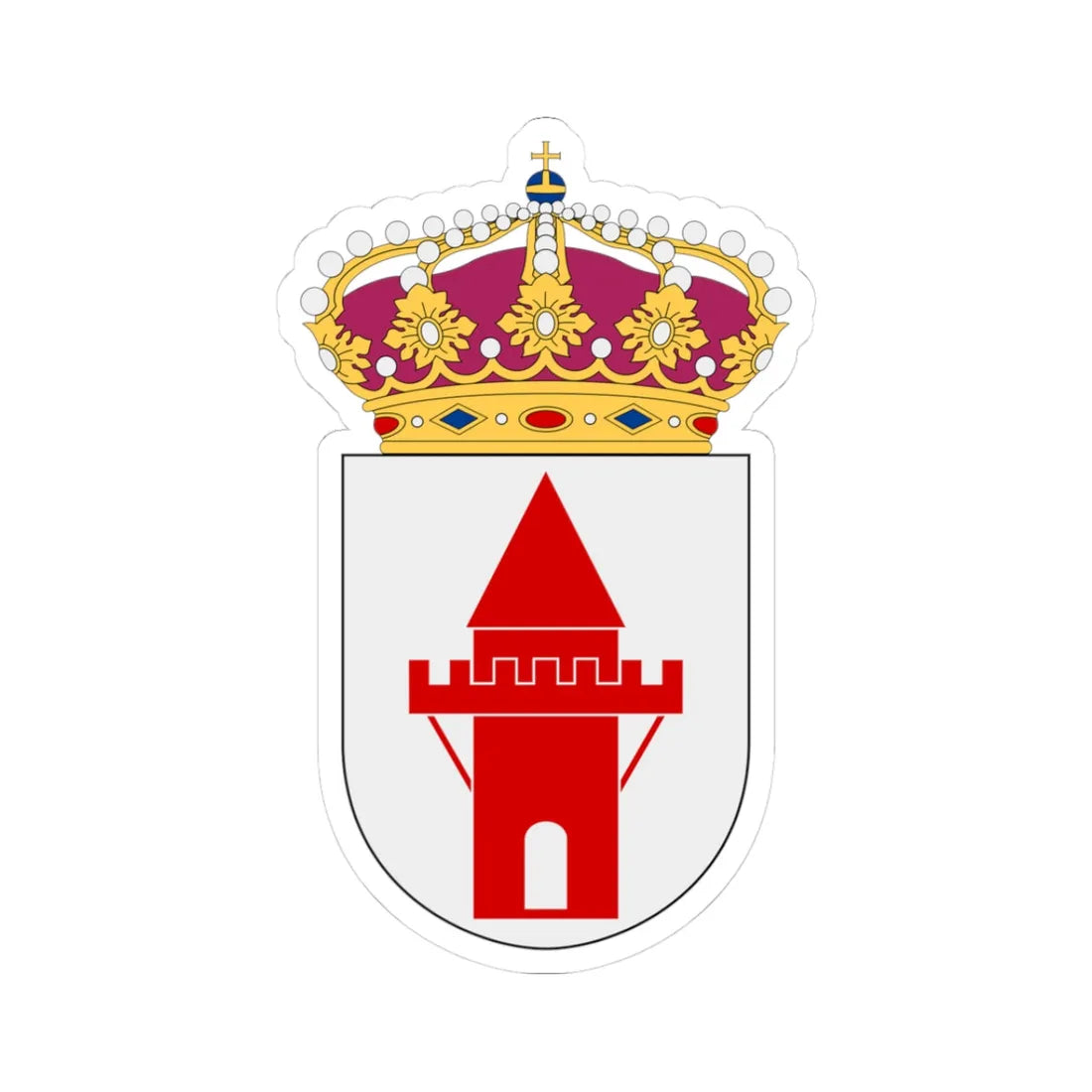HMS Nyköping vapen (Sweden) (Coat of Arms) STICKER Vinyl Kiss-Cut Decal 3 Inch White - The Sticker Space