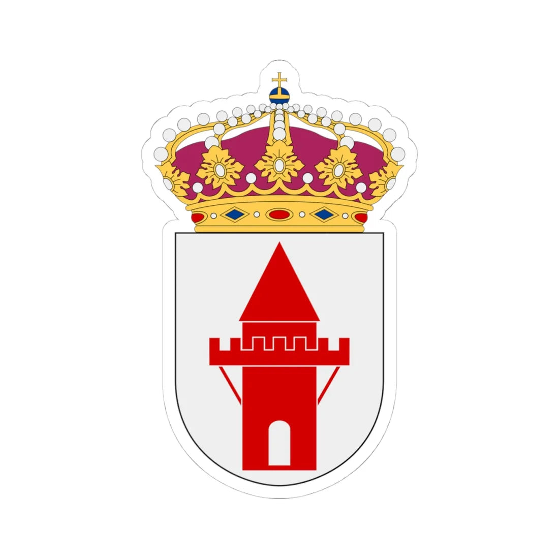 HMS Nyköping vapen (Sweden) (Coat of Arms) STICKER Vinyl Kiss-Cut Decal 4 Inch White - The Sticker Space