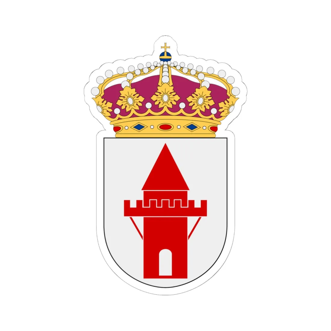HMS Nyköping vapen (Sweden) (Coat of Arms) STICKER Vinyl Kiss-Cut Decal 6 Inch White - The Sticker Space