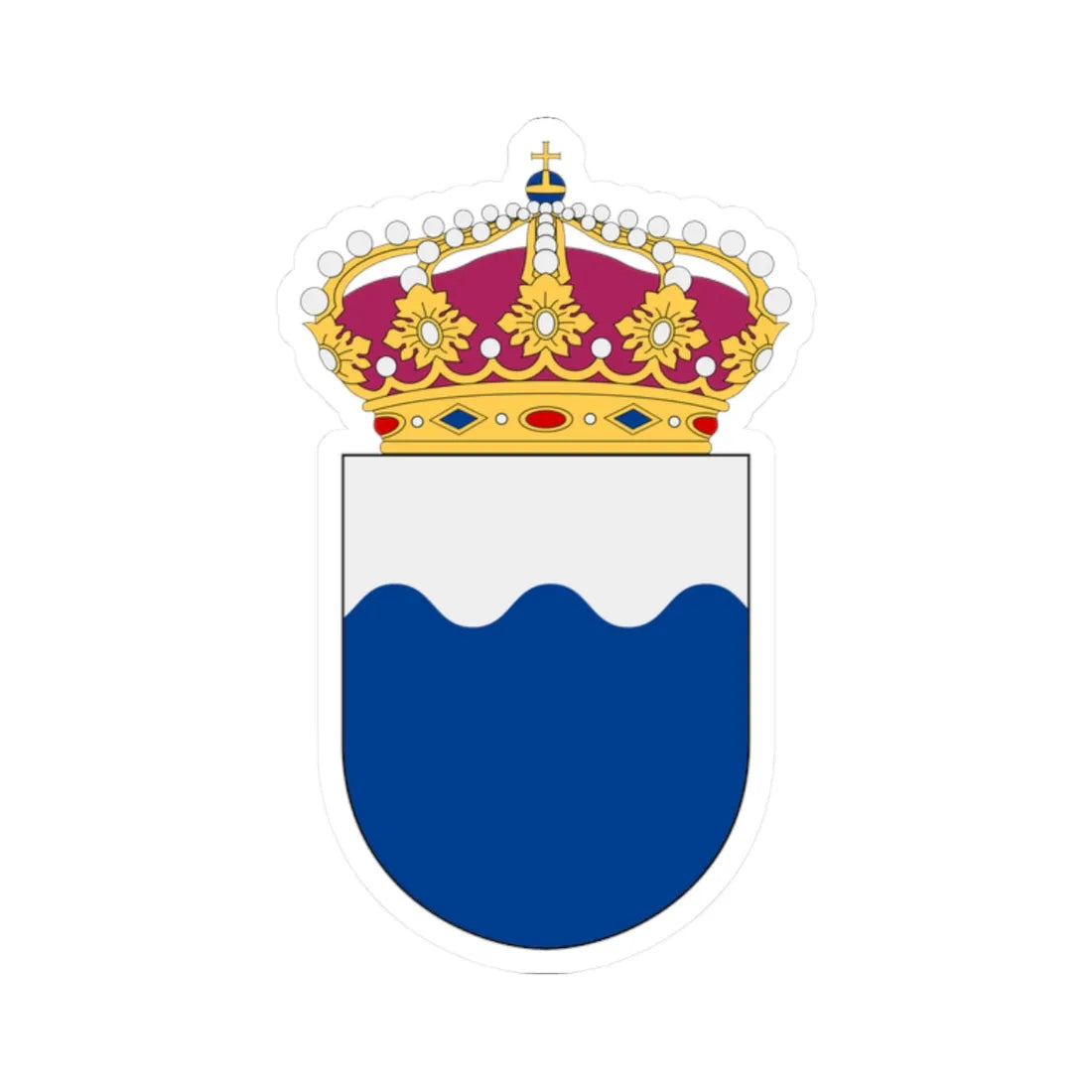 HMS Smyge vapen (Sweden) (Coat of Arms) STICKER Vinyl Kiss-Cut Decal 2 Inch White - The Sticker Space
