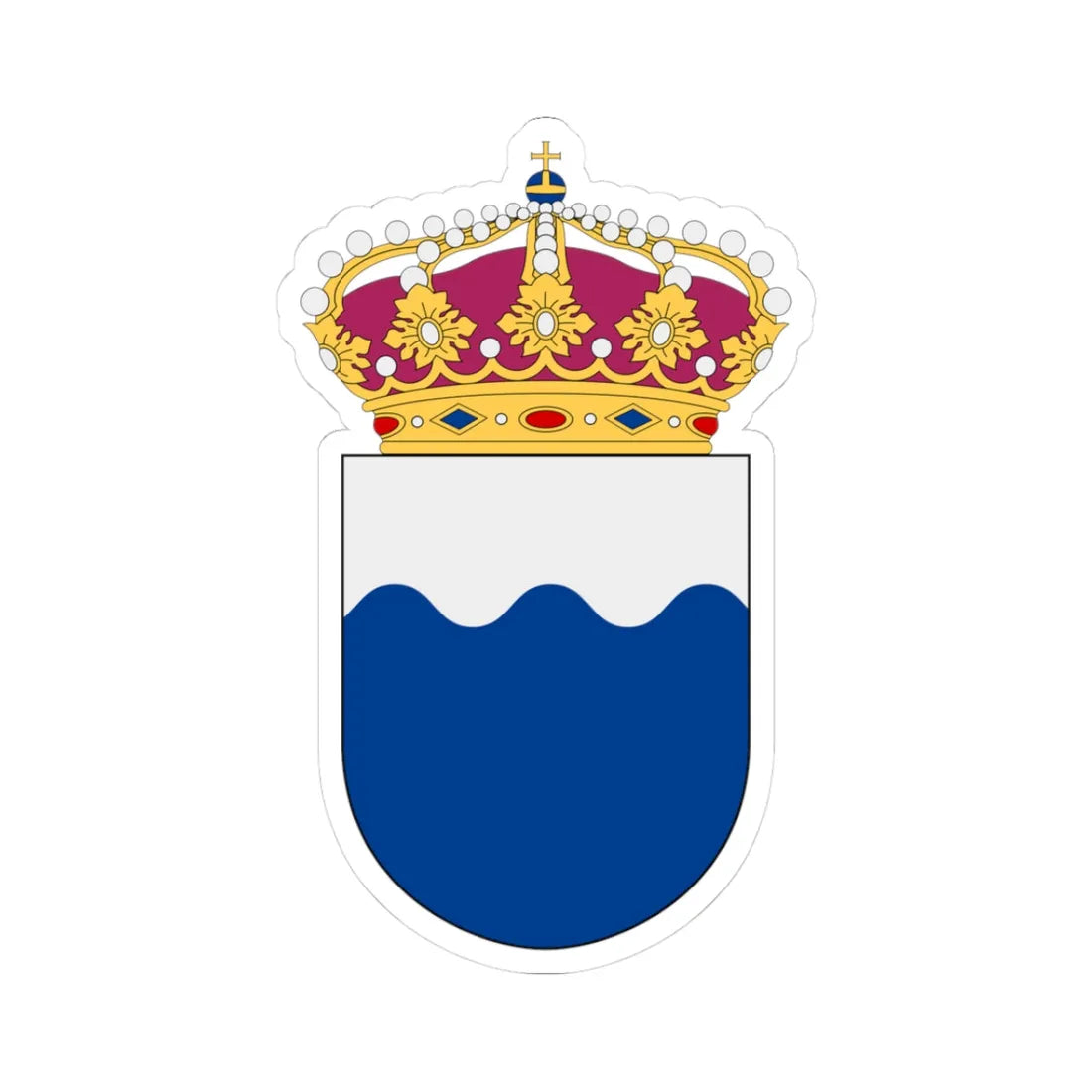 HMS Smyge vapen (Sweden) (Coat of Arms) STICKER Vinyl Kiss-Cut Decal 3 Inch White - The Sticker Space