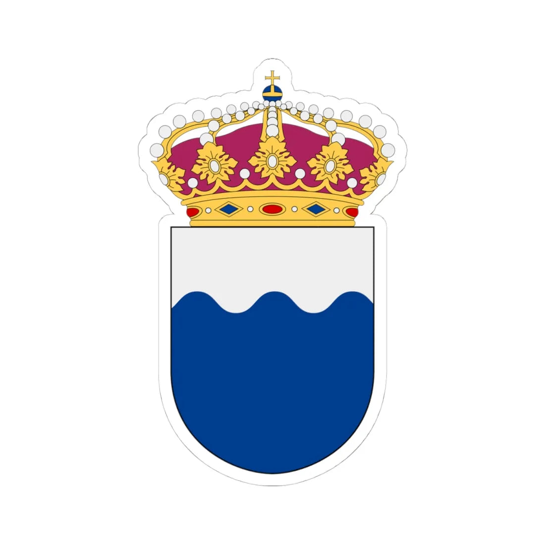 HMS Smyge vapen (Sweden) (Coat of Arms) STICKER Vinyl Kiss-Cut Decal 4 Inch White - The Sticker Space