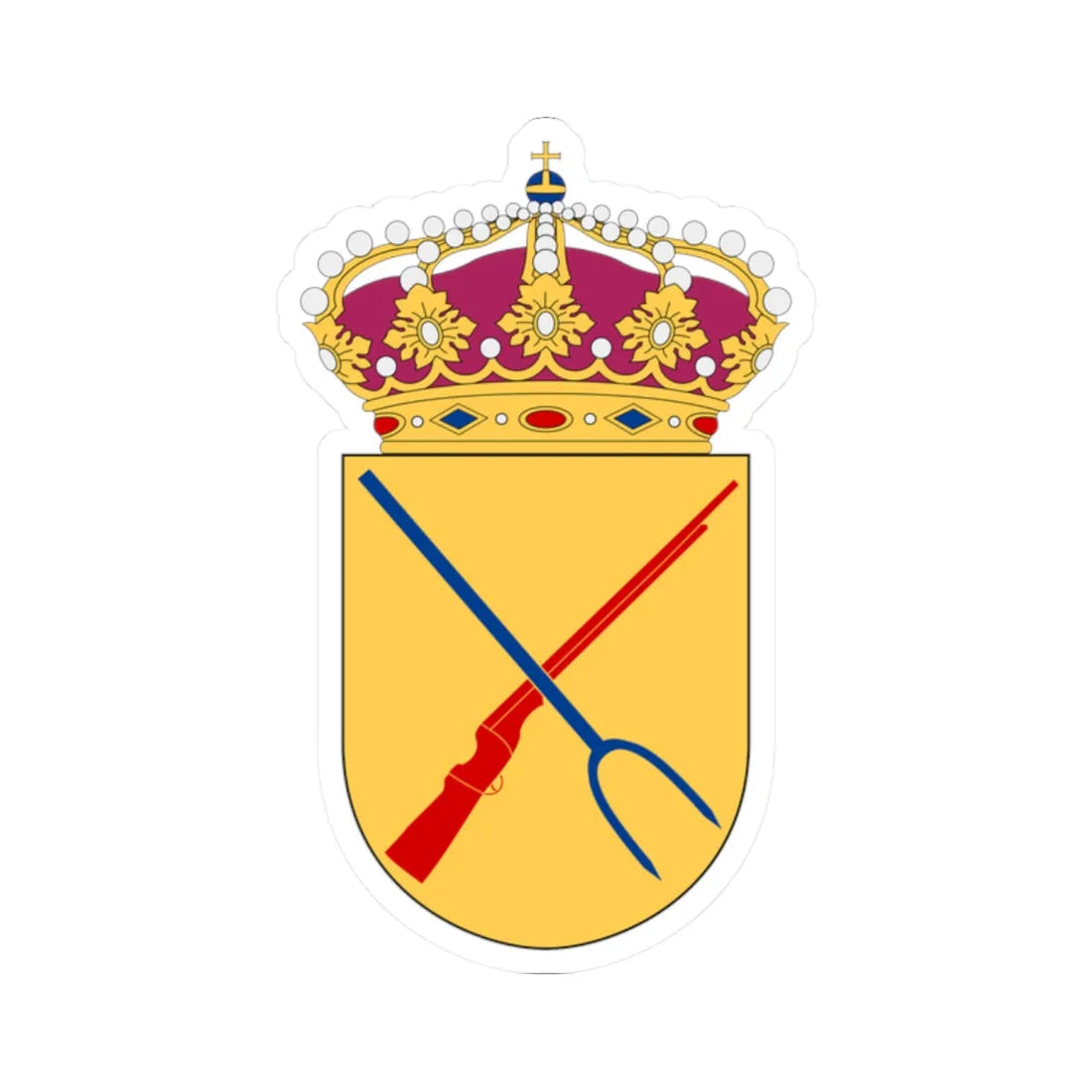 HMS Snapphanen vapen (Sweden) (Coat of Arms) STICKER Vinyl Kiss-Cut Decal 2 Inch White - The Sticker Space