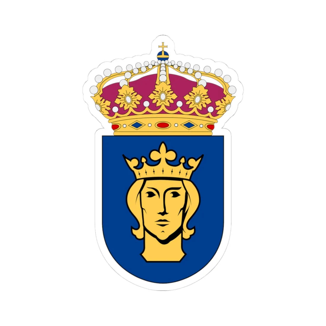 HMS Stockholm vapen bra (Sweden) (Coat of Arms) STICKER Vinyl Kiss-Cut Decal 3 Inch White - The Sticker Space