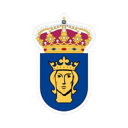 HMS Stockholm vapen bra (Sweden) (Coat of Arms) STICKER Vinyl Kiss-Cut Decal 4 Inch White - The Sticker Space
