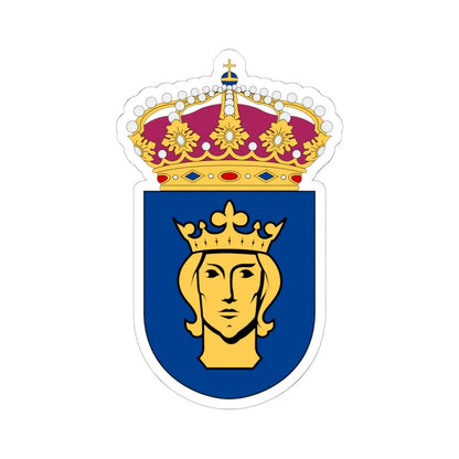 HMS Stockholm vapen bra (Sweden) (Coat of Arms) STICKER Vinyl Kiss-Cut Decal 6 Inch White - The Sticker Space