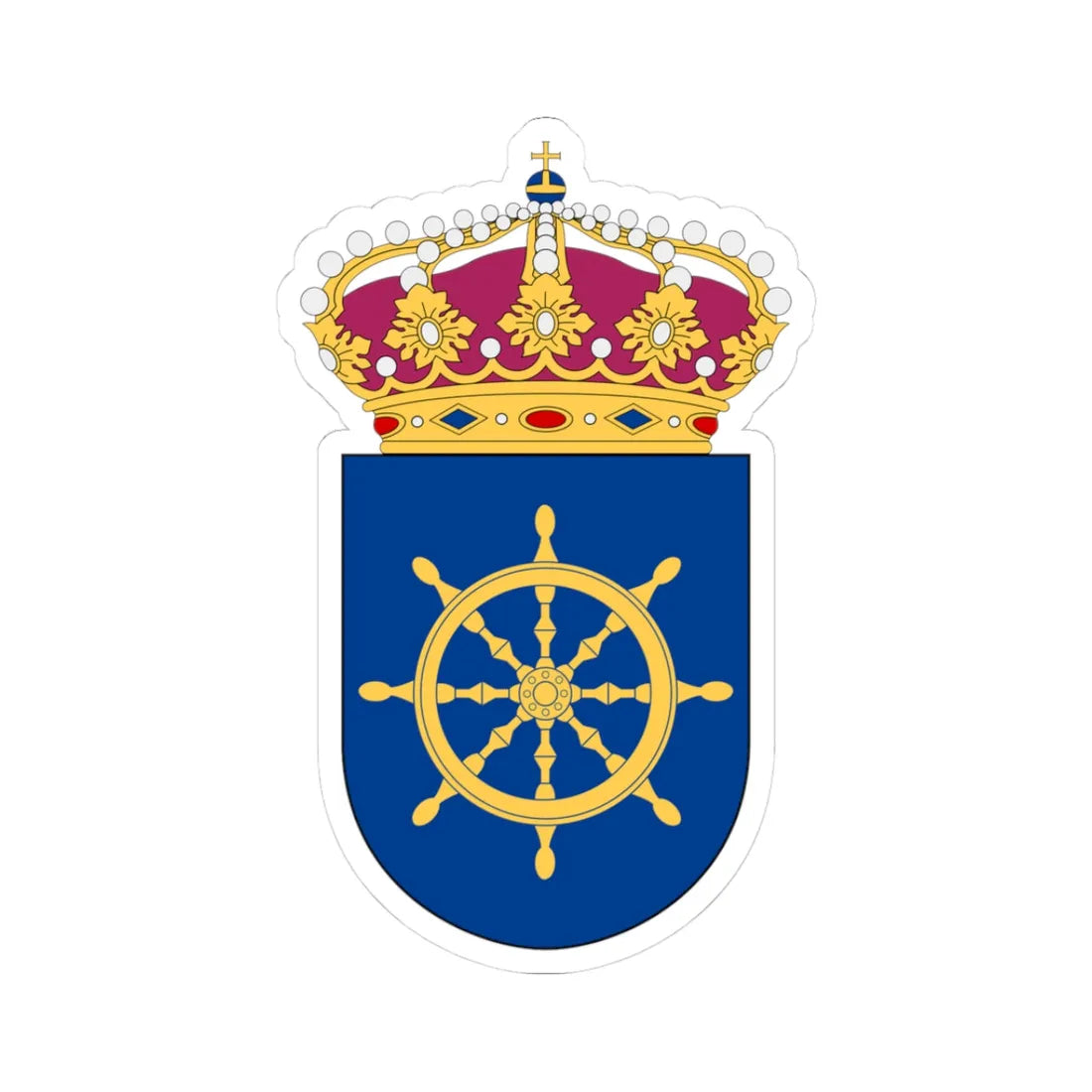 HMS Styrsö vapen (Sweden) (Coat of Arms) STICKER Vinyl Kiss-Cut Decal 3 Inch White - The Sticker Space