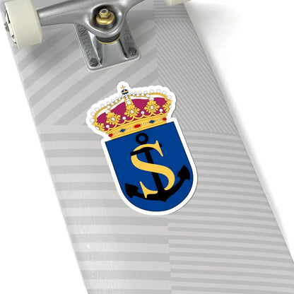 HMS Sundsvall vapen annan (Sweden) (Coat of Arms) STICKER Vinyl Kiss-Cut Decal - The Sticker Space