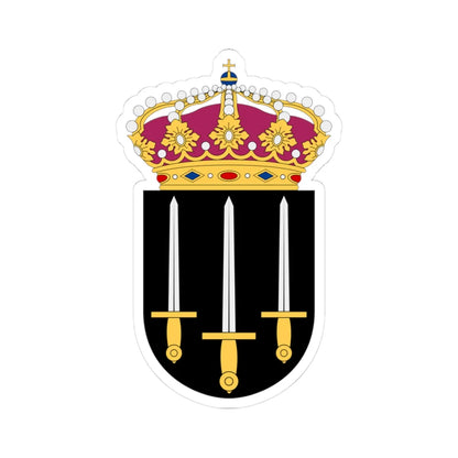 HMS Tirfing vapen (Sweden) (Coat of Arms) STICKER Vinyl Kiss-Cut Decal 3 Inch White - The Sticker Space