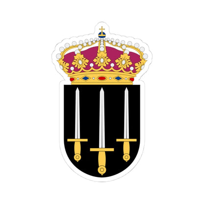 HMS Tirfing vapen (Sweden) (Coat of Arms) STICKER Vinyl Kiss-Cut Decal 4 Inch White - The Sticker Space