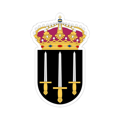 HMS Tirfing vapen (Sweden) (Coat of Arms) STICKER Vinyl Kiss-Cut Decal 6 Inch White - The Sticker Space