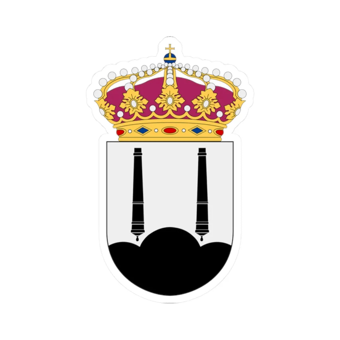 HMS Tjurkö vapen (Sweden) (Coat of Arms) STICKER Vinyl Kiss-Cut Decal 2 Inch White - The Sticker Space